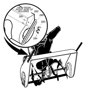 Drift Cutter Assembly Diagram and Parts List for 633129X5A 2003 Briggs and Stratton Snow Blower